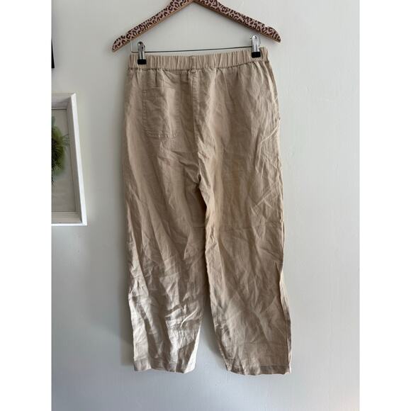 QUINCE NWT 100% European Linen Pants in Driftwood Tan Size Small - Picture 5 of 7
